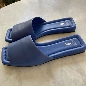 Women's Elegant Blue Slide Sandals